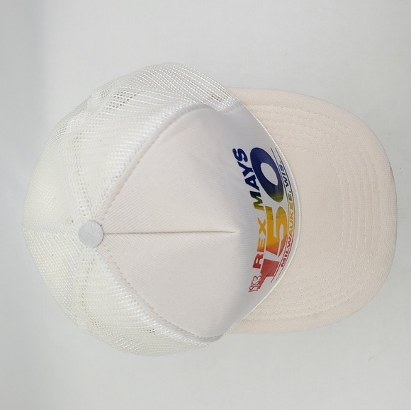 VINTAGE Civic Snapback Meshback Cap Hat Meshback 1983 Rex Mays 150 Milwaukee - Picture 4 of 12